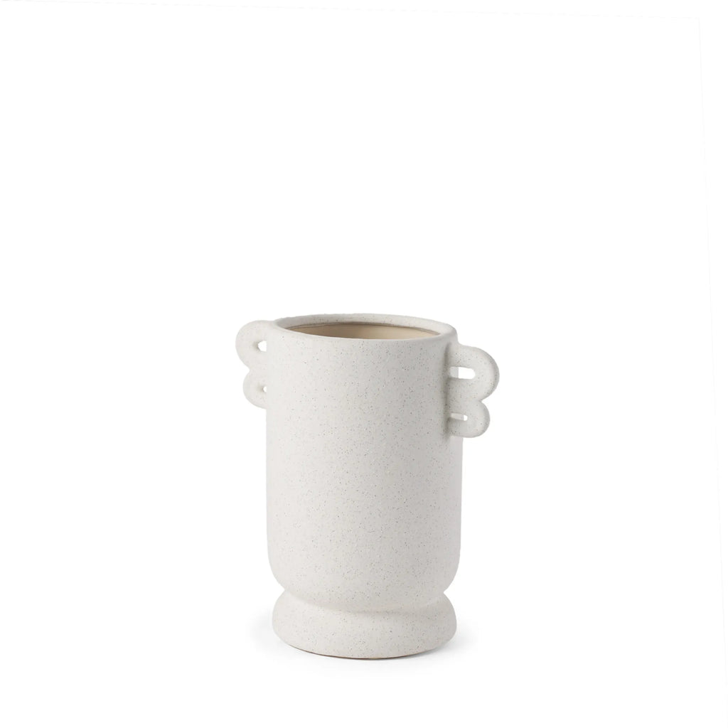 Ceramic Cylinder Table Vase With Handles