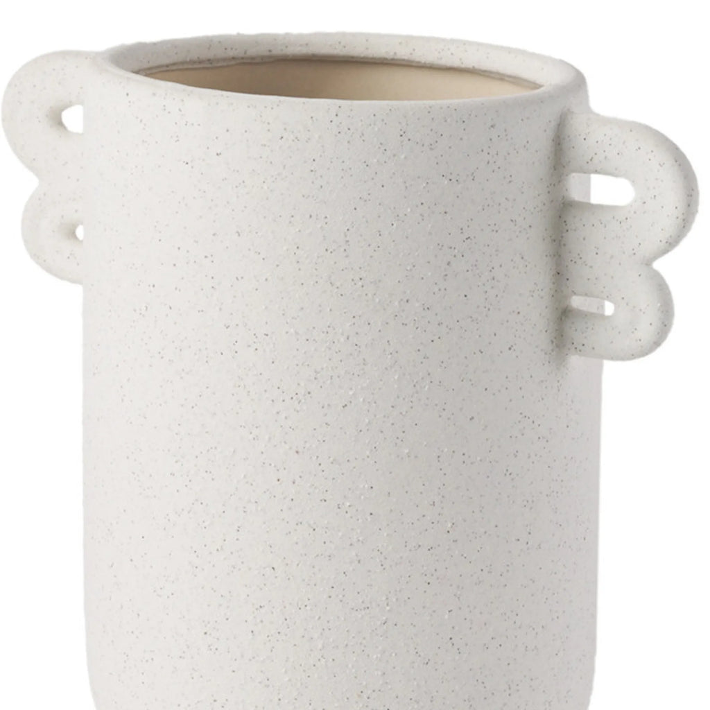 Ceramic Cylinder Table Vase With Handles
