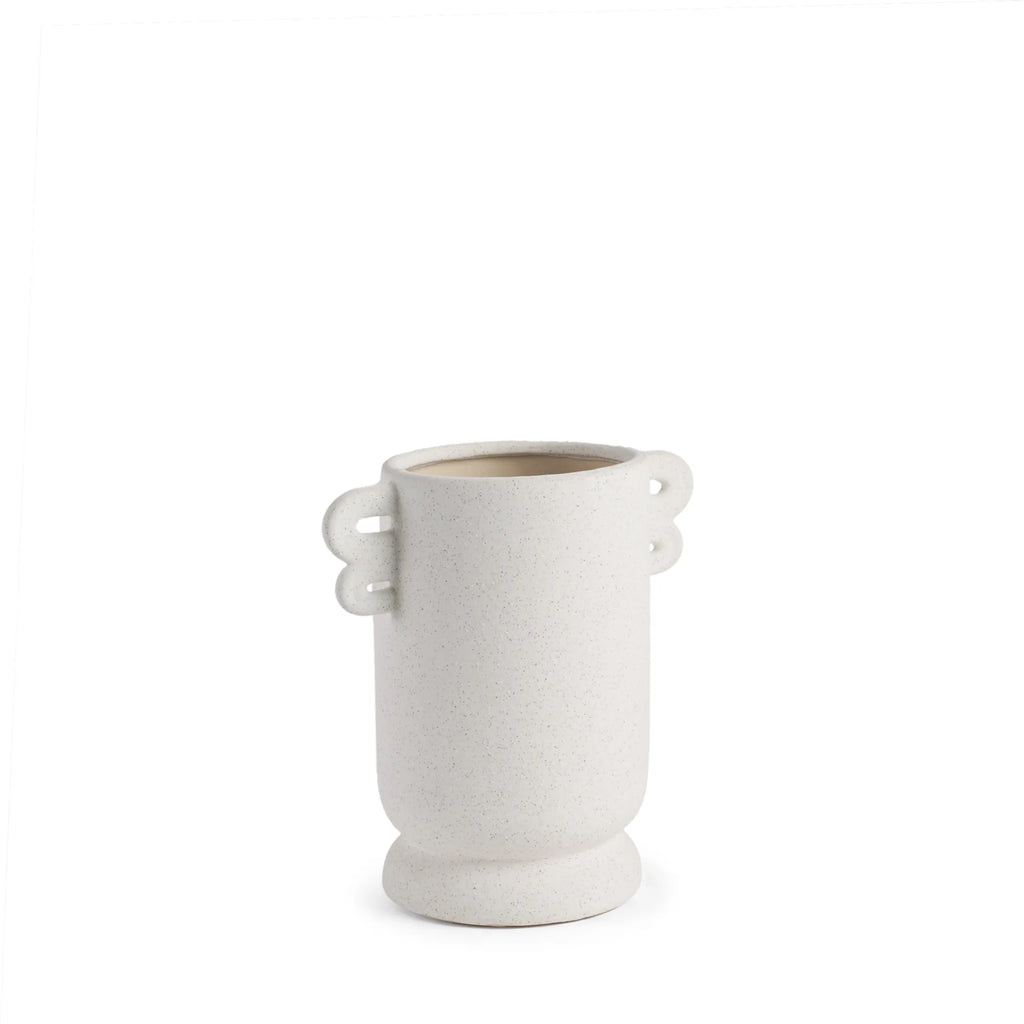 Ceramic Cylinder Table Vase With Handles