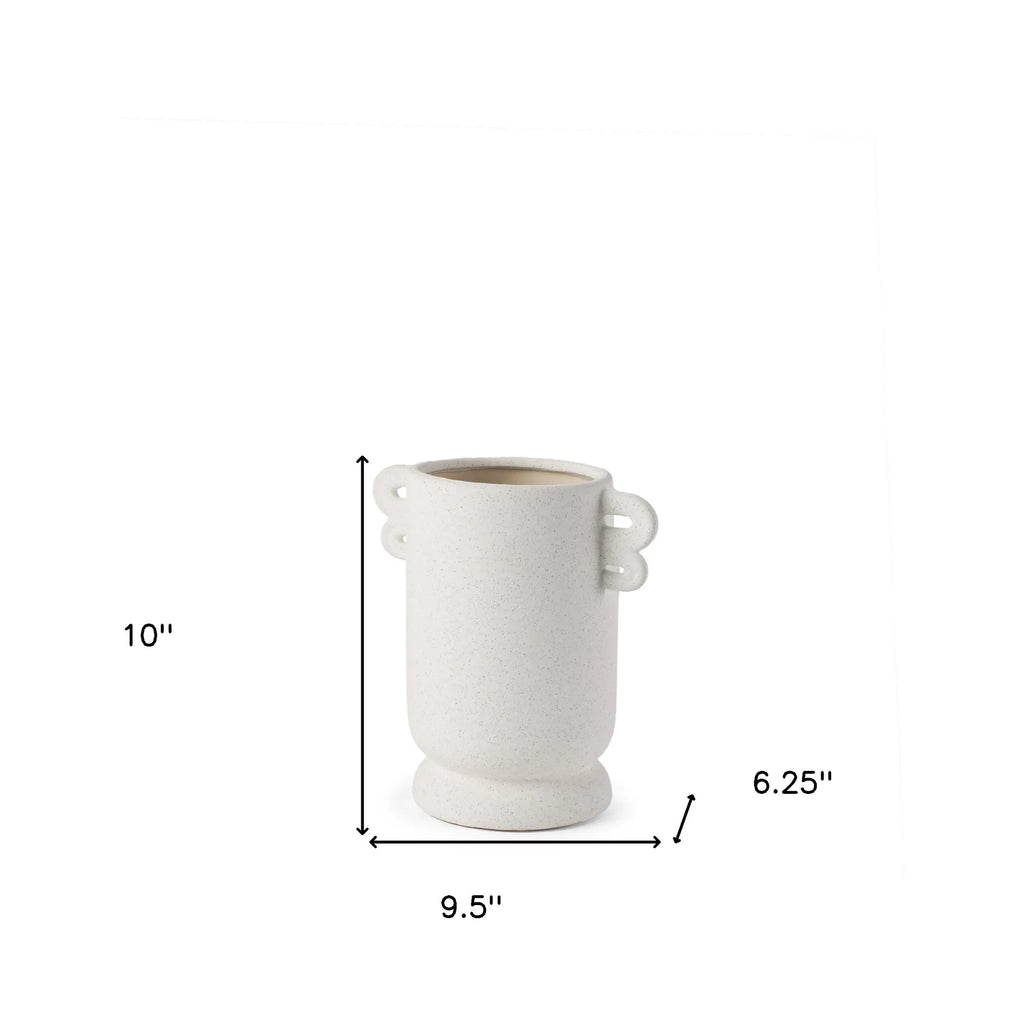 Ceramic Cylinder Table Vase With Handles