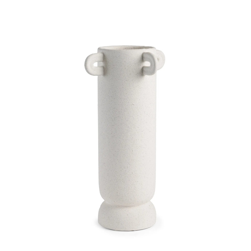 Cylinder Ceramic Table Vase With Handles