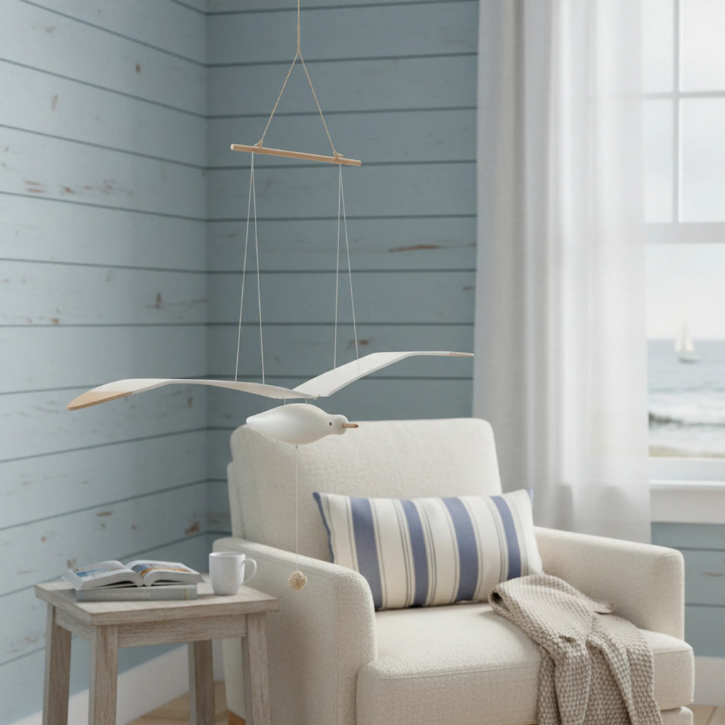 Hanging Seagull Decorative Sculpture