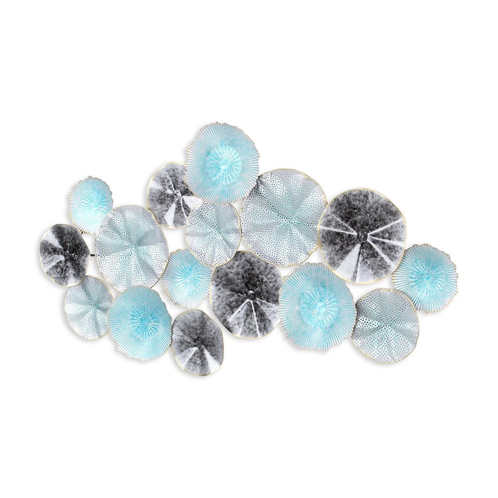 Charcoal Abstract Metal Round Discs Hanging Dimensional Sculpture