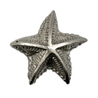 Set of Six Silver Iron Starfish Drawer Pull Knobs