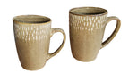 MARCELLE 2PC 22OZ REACTIVE GLAZE BROWN MUG SET IN COLOR BOX