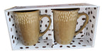MARCELLE 2PC 22OZ REACTIVE GLAZE BROWN MUG SET IN COLOR BOX