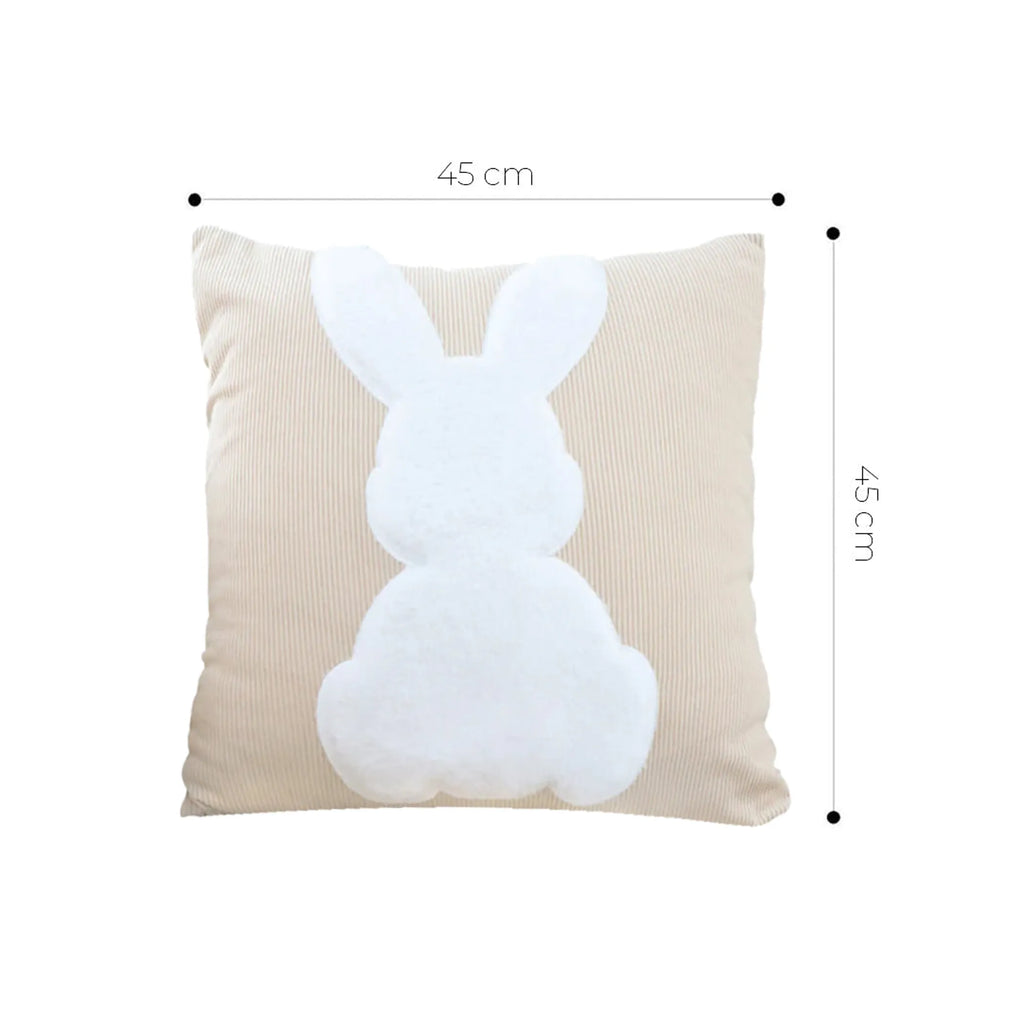Soga 2 Pack 45cm White Bunny Pillowcases Covers Only No Inserts Decorative Cushion Covers For Sofa Bed Nursery
