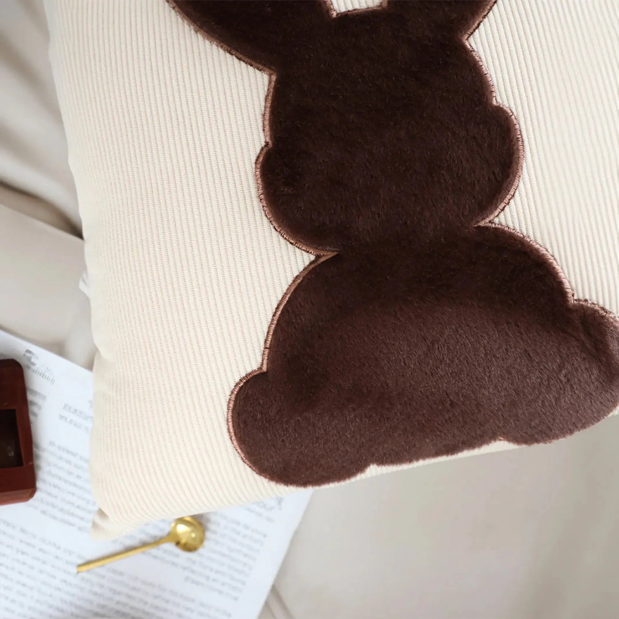 SOGA 2 Pack 45cm Bunny Silhouette Pillowcases Covers Only for Easter Spring Home Decor