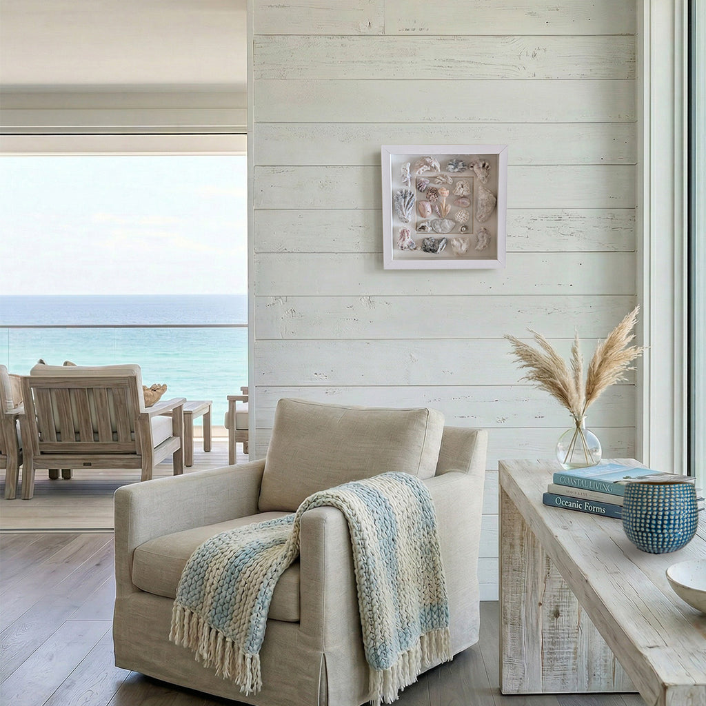 Coastal Shell Shadow Box Wall Art – Original by Dani Prado