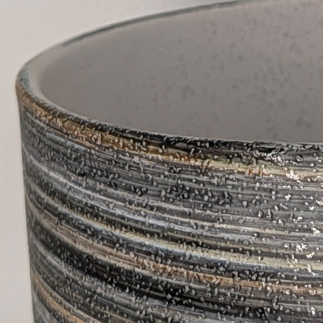 Textured Coastal Ceramic Bowl Planter – 6.5"