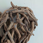 Handcrafted Driftwood Heart Wall Sculpture – Natural Coastal Art