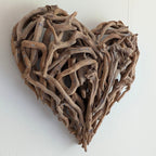 Handcrafted Driftwood Heart Wall Sculpture – Natural Coastal Art