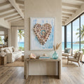 Coastal Shell Heart Wall Art – Original Mixed Media by Dani Prado