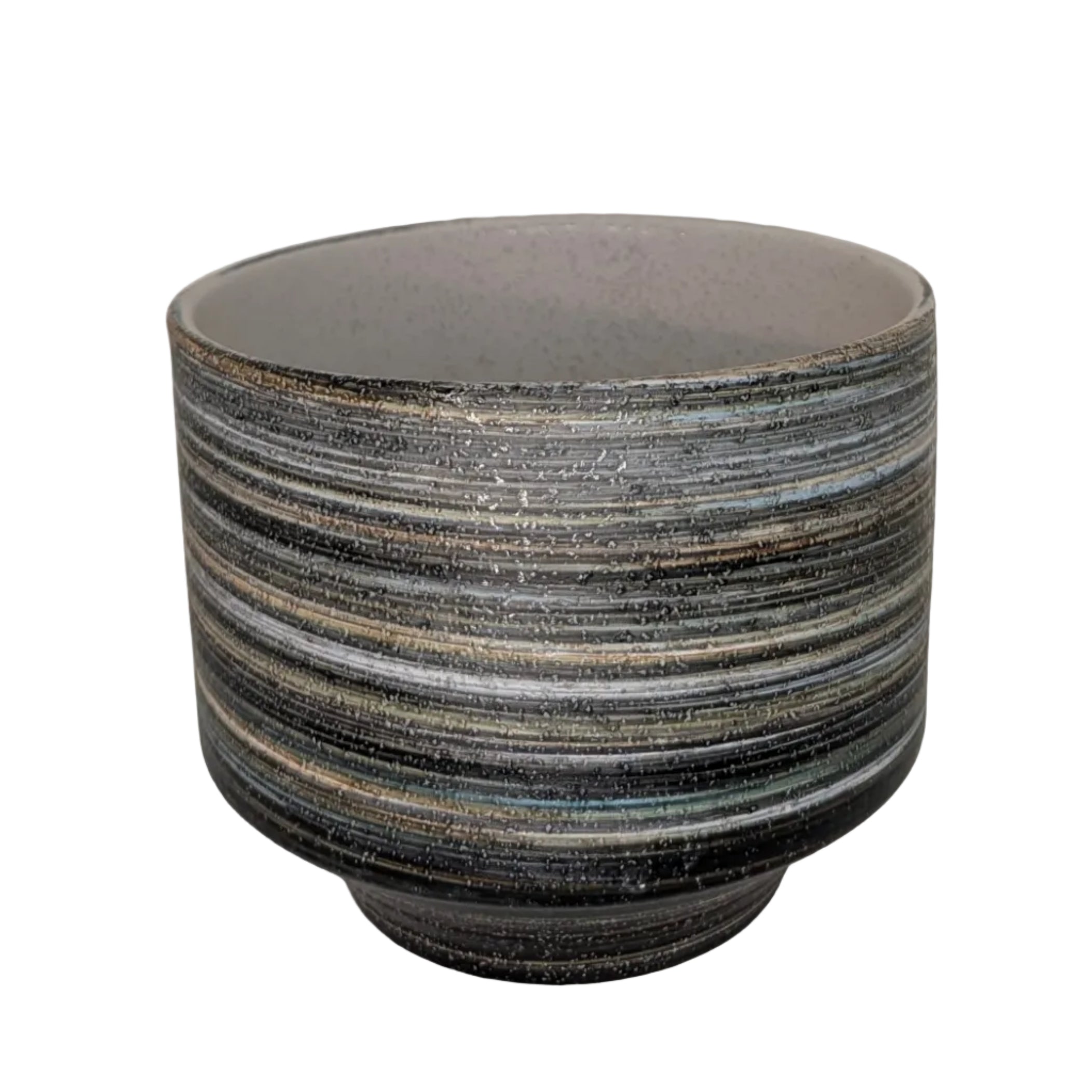Textured Coastal Ceramic Bowl Planter – 6.5"