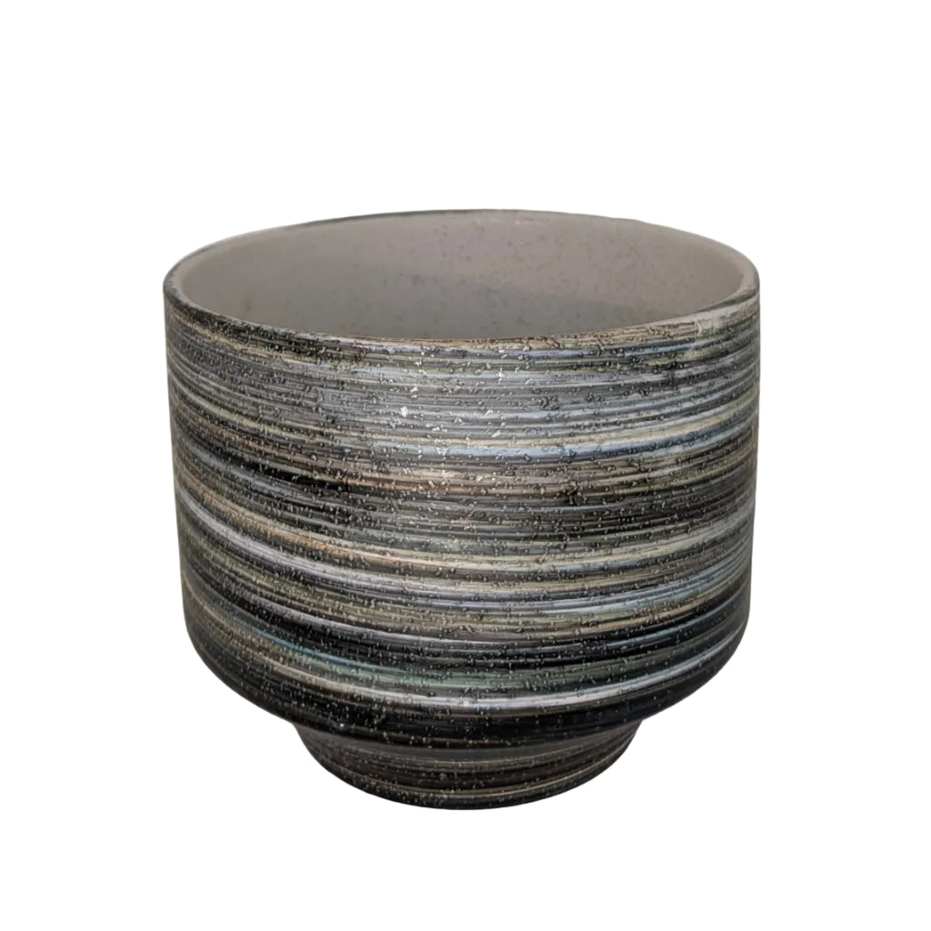Textured Coastal Ceramic Bowl Planter – 6.5"