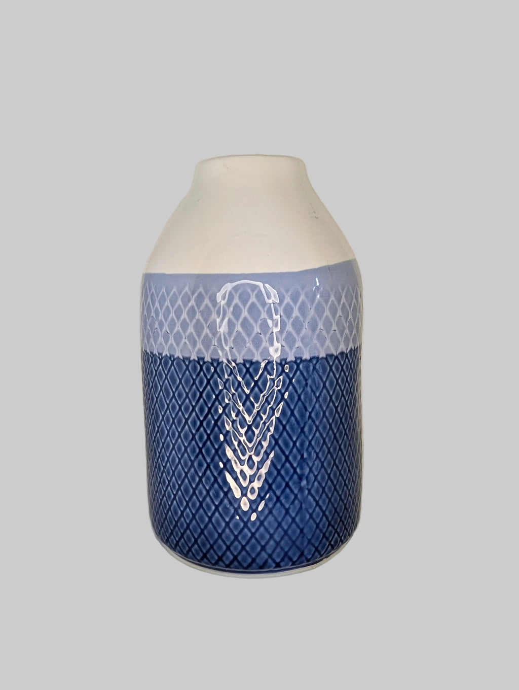Blue Gradient Coastal Ceramic Vase