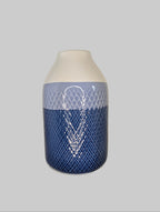 Blue Gradient Coastal Ceramic Vase