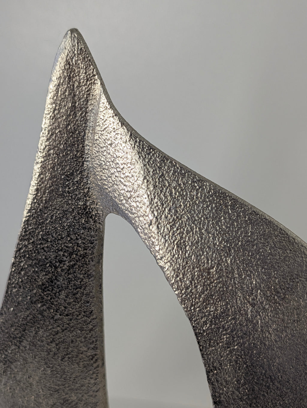 Brushed Silver Sailboat Sculpture on Wood Base