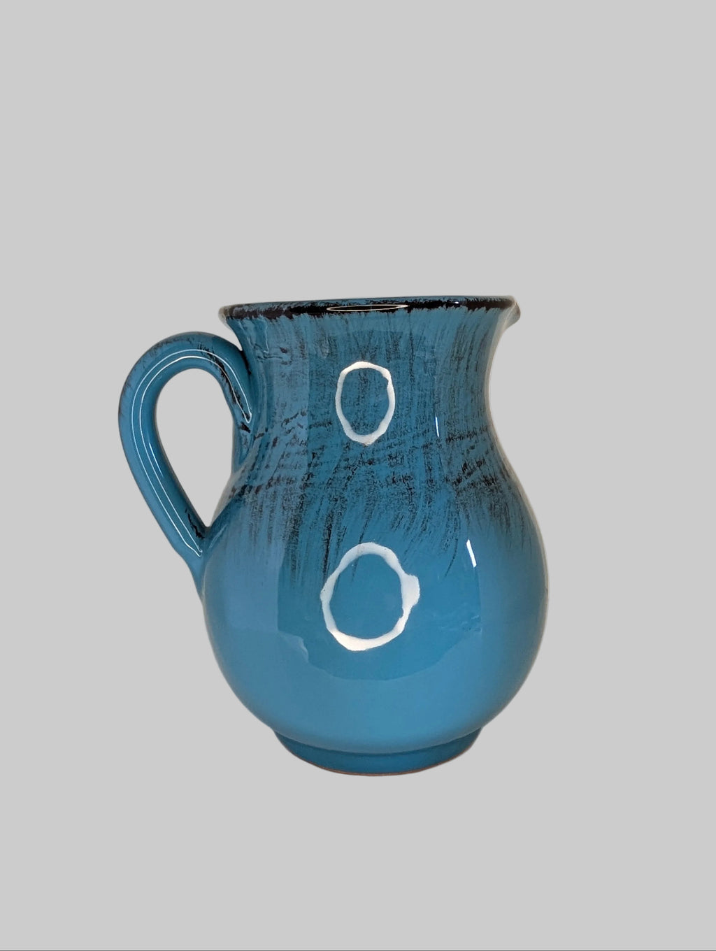 Ocean Blue Ceramic Pitcher Vase