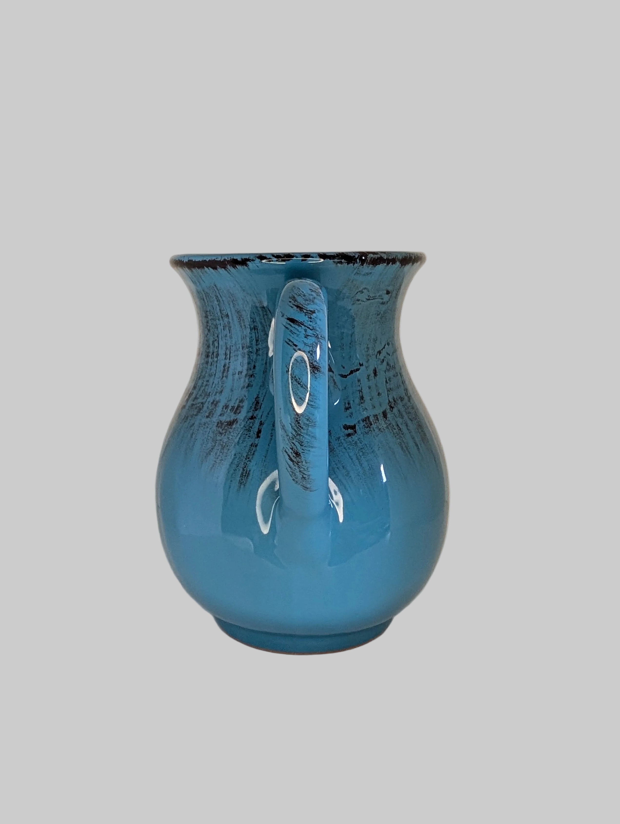Ocean Blue Ceramic Pitcher Vase