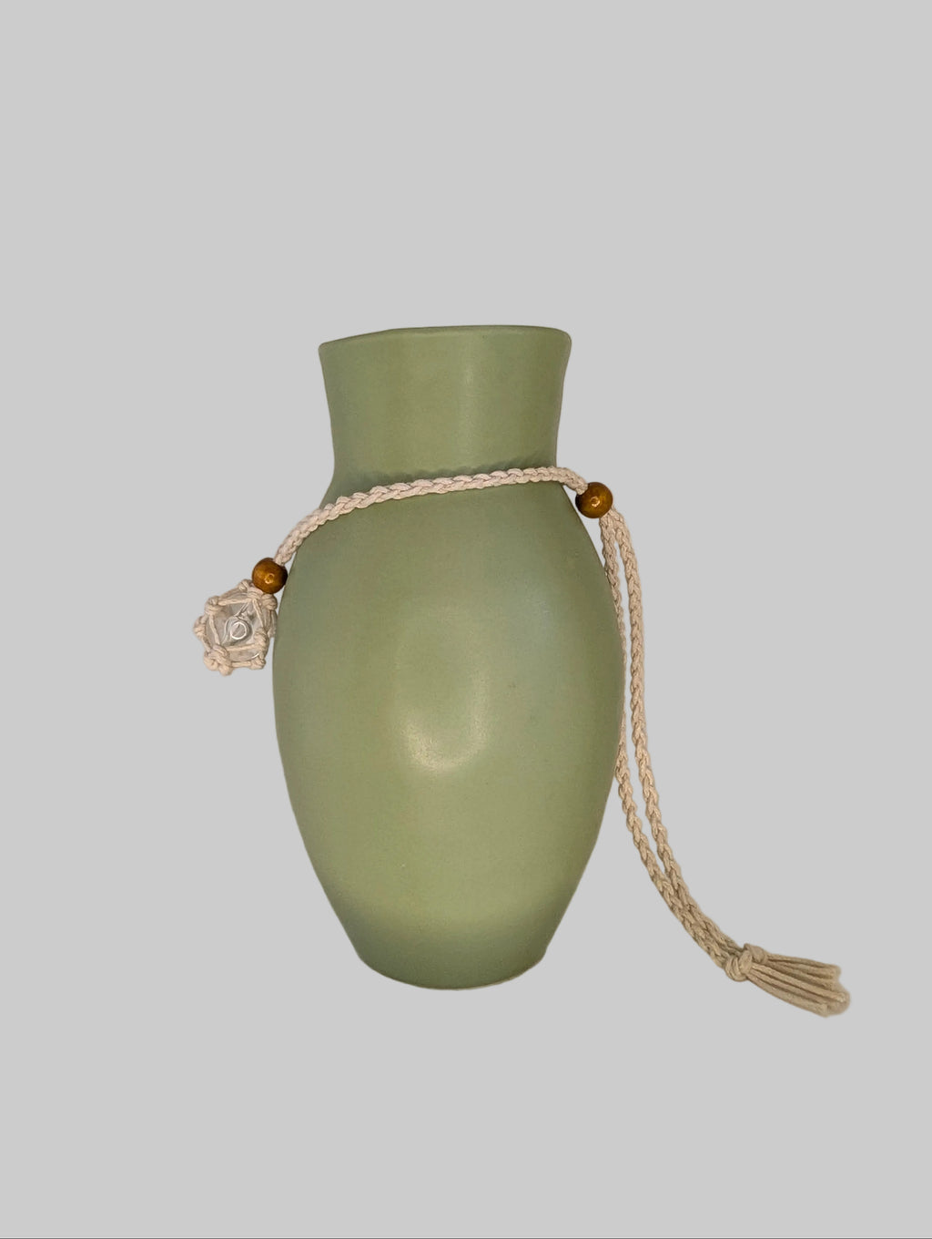 Seafoam Rope Accent Decorative Vase