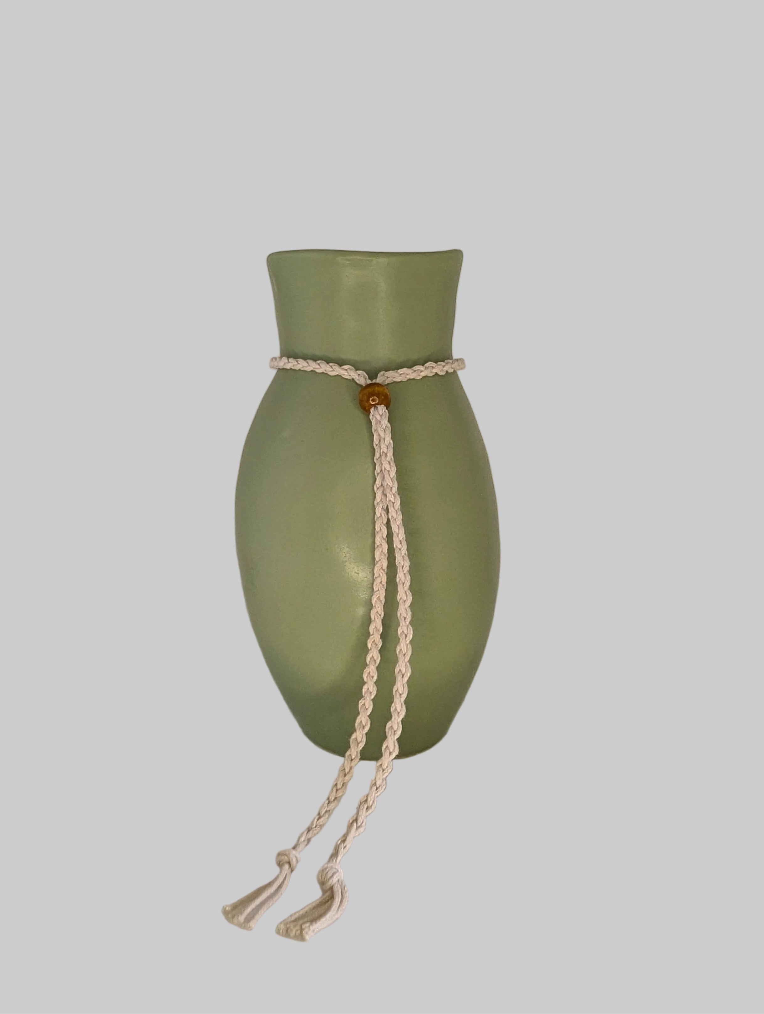 Seafoam Rope Accent Decorative Vase