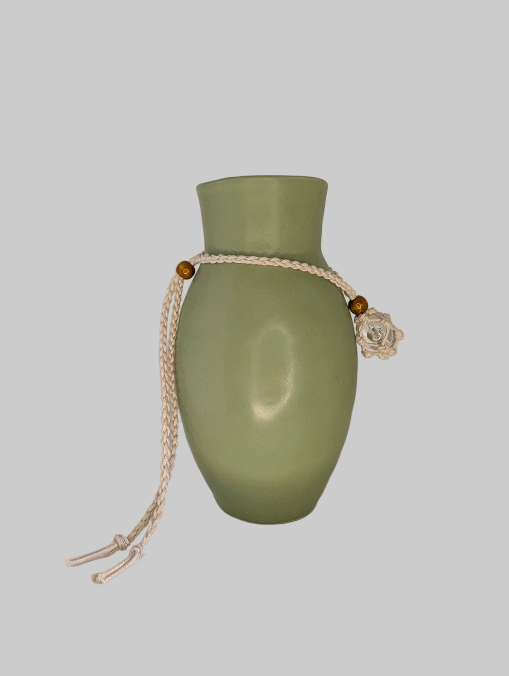 Seafoam Rope Accent Decorative Vase