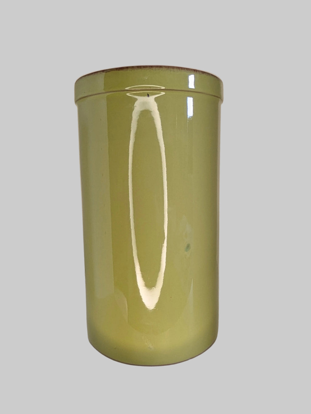 Soft Olive Ceramic Cylinder Vase