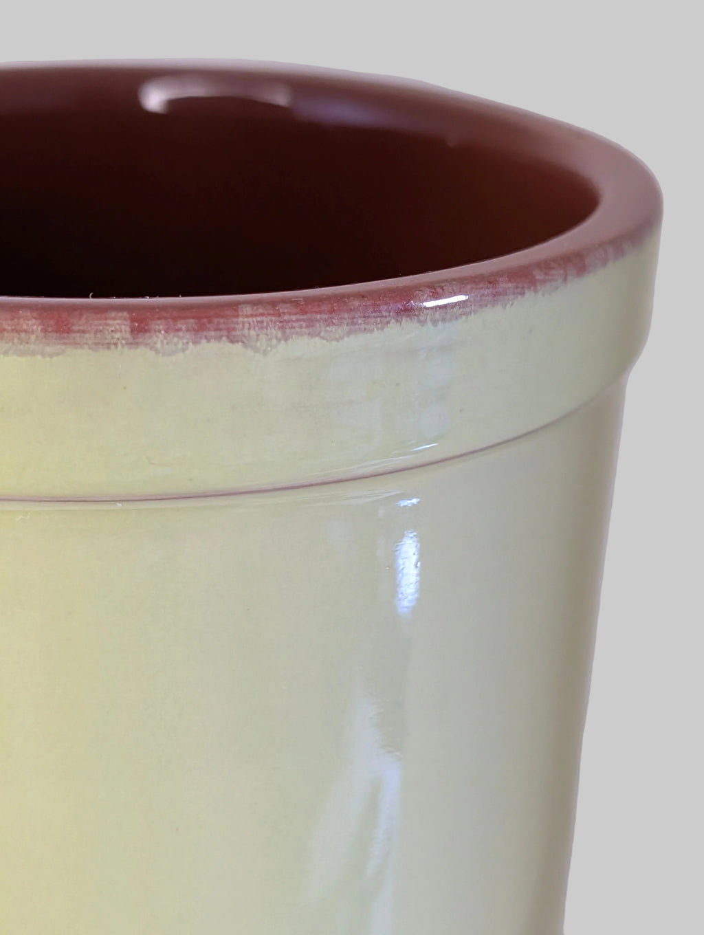 Soft Olive Ceramic Cylinder Vase