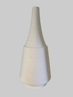 Tall Textured White Ceramic Statement Vase