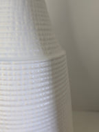 Tall Textured White Ceramic Statement Vase