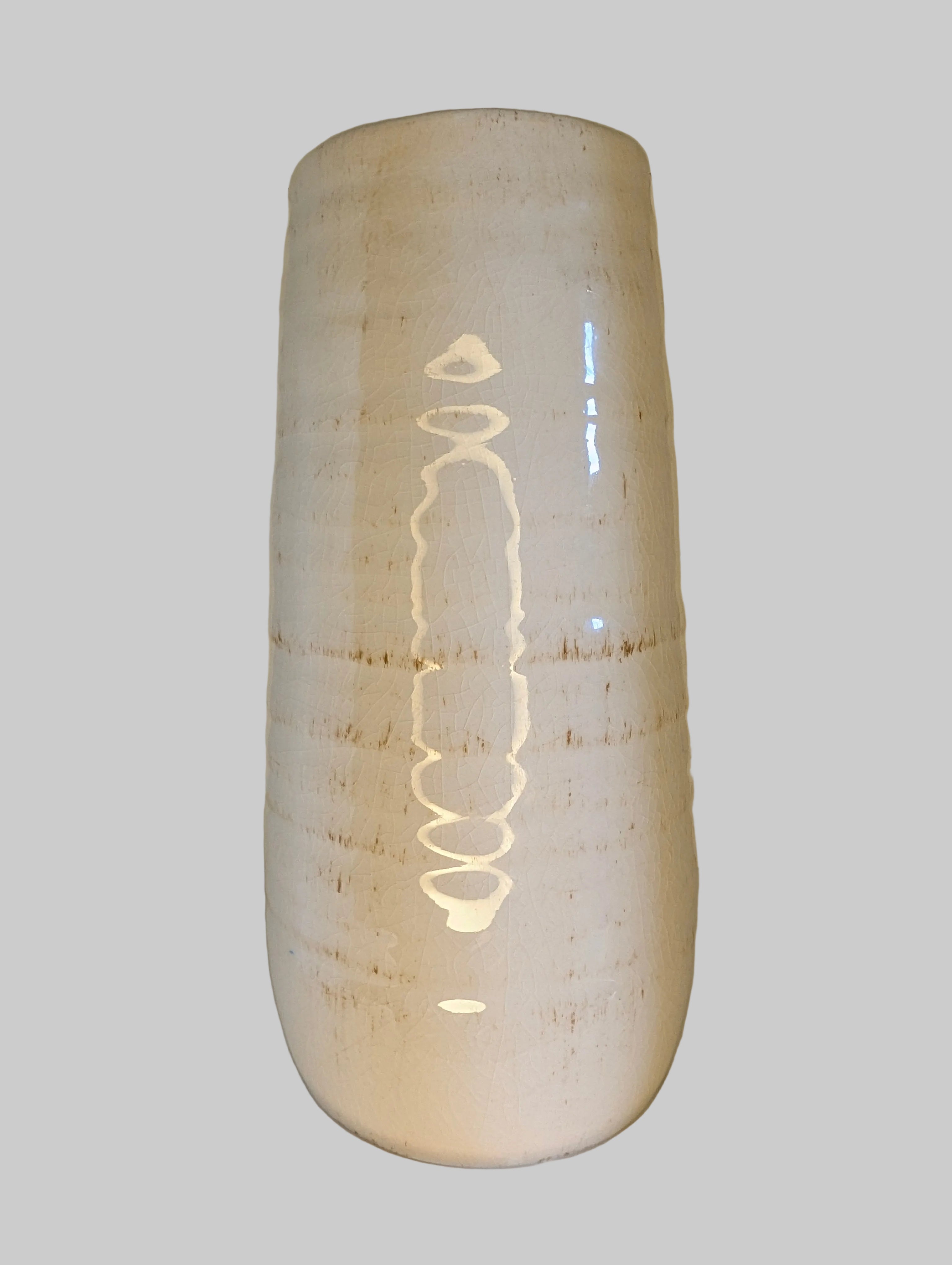 Tall White Distressed Ceramic Vase