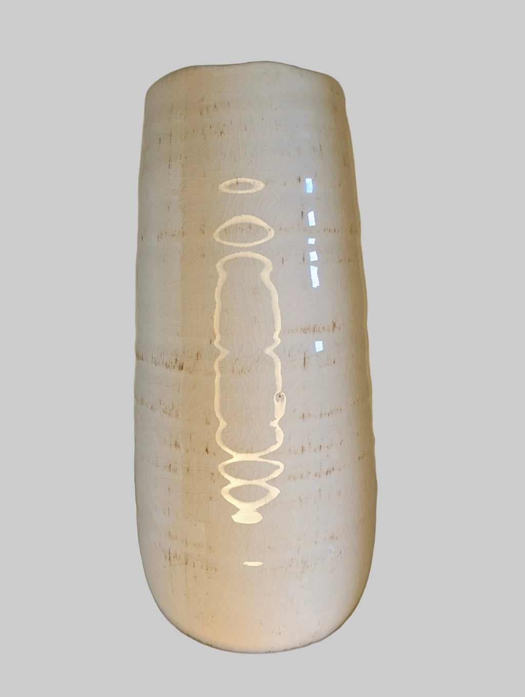Tall White Distressed Ceramic Vase