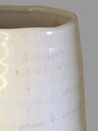 Tall White Distressed Ceramic Vase